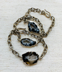 Black Agate Link Bracelet